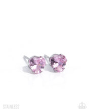 Load image into Gallery viewer, Simple Sweetheart - Pink Post Earring
