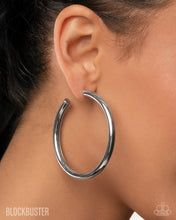 Load image into Gallery viewer, Curve Ball - Silver Blockbuster Earring
