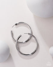 Load image into Gallery viewer, Curve Ball - Silver Blockbuster Earring
