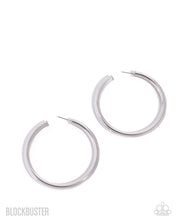 Load image into Gallery viewer, Curve Ball - Silver Blockbuster Earring
