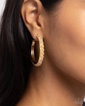 Load image into Gallery viewer, Glowing Garland - Gold Hoop Earrings
