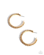 Load image into Gallery viewer, Glowing Garland - Gold Hoop Earrings
