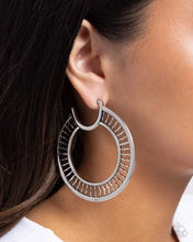 Load image into Gallery viewer, Set The Scene - Silver Hoop Earrings
