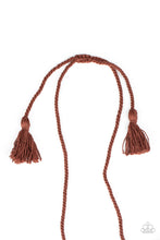 Load image into Gallery viewer, Macrame Mantra - Brown Necklace
