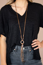 Load image into Gallery viewer, Tasseled Trinket - Copper Necklace
