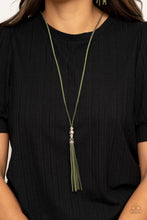 Load image into Gallery viewer, Hold My Tassel - Green Necklace
