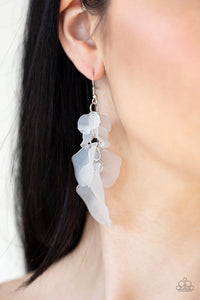 Fragile Florals - White Earrings
