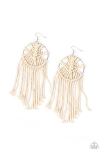 Load image into Gallery viewer, MACRAME, Myself, and I - White Earring
