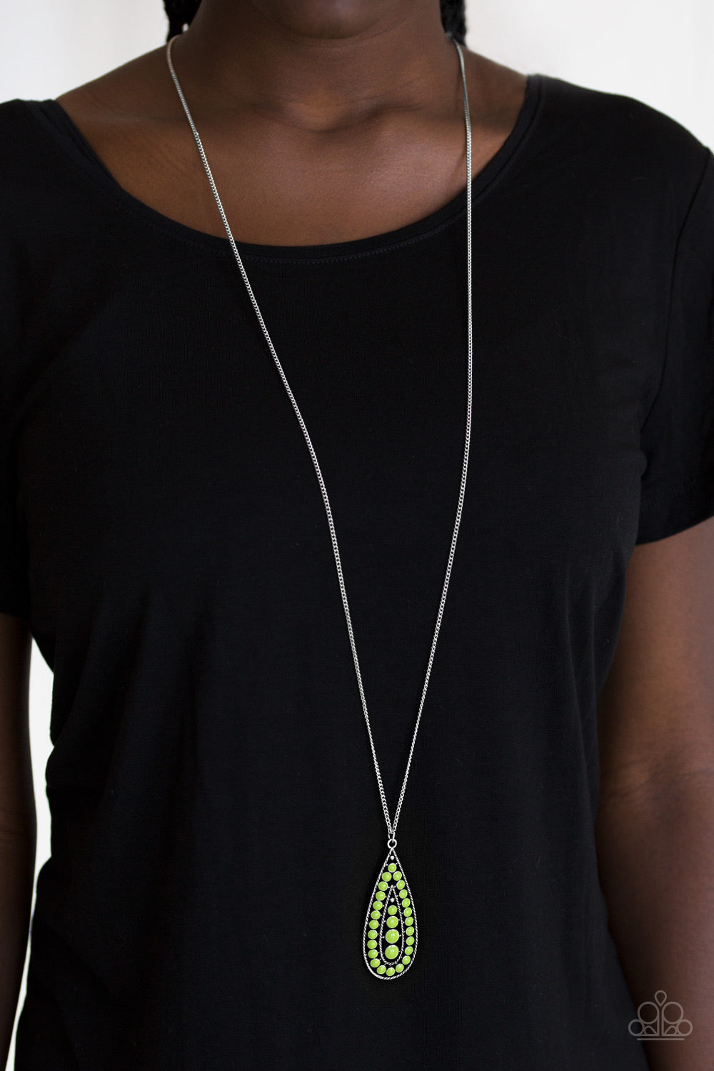 Tiki Tease - Green Necklace
