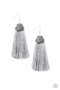 Razzle Riot - Silver Earrings