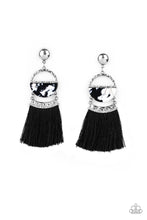 Load image into Gallery viewer, Tassel Trot - Black Post Earring
