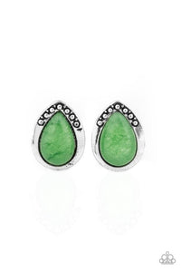 Stone Spectacular - Green Post Earring