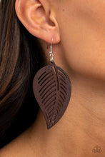 Load image into Gallery viewer, Tropical Foliage - Brown Earring

