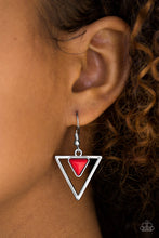 Load image into Gallery viewer, Triassic Princess - Red Earring
