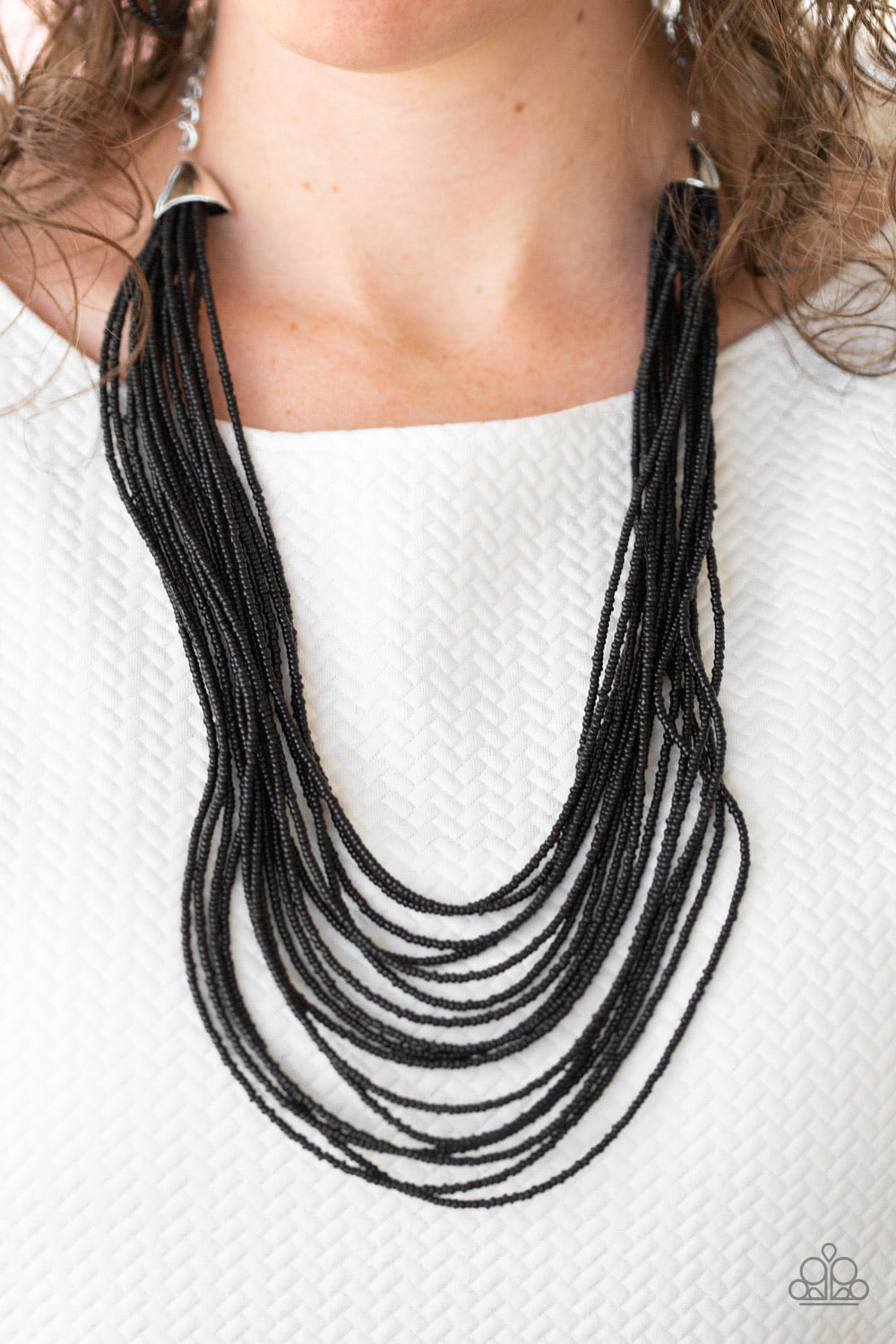 Peacefully Pacific - Black Necklace