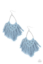 Load image into Gallery viewer, Oh MACRAME, Oh My - Blue Earring
