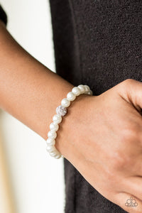 Im Here For The Bride - White Bracelet
