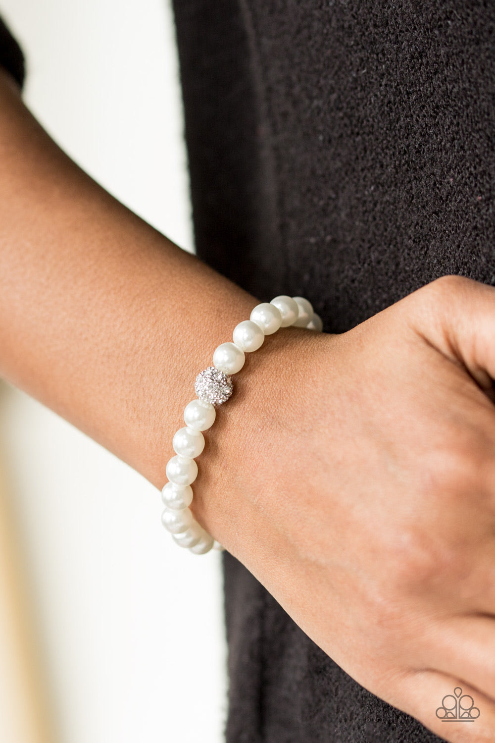 Im Here For The Bride - White Bracelet