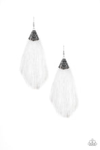 Load image into Gallery viewer, Tassel Temptress - White Earring
