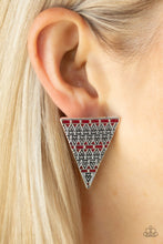 Load image into Gallery viewer, Terra Tricolor - Red Post Earrings
