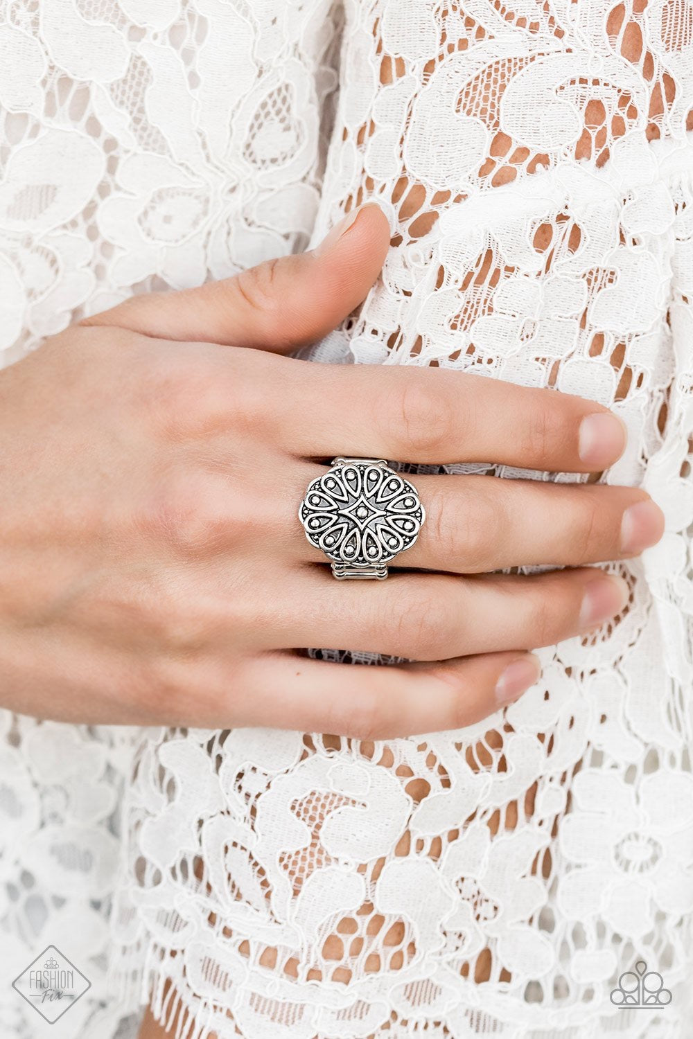 Modern Mandala - Silver Ring