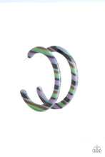 Load image into Gallery viewer, HAUTE-Blooded - Green Hoop Earrings
