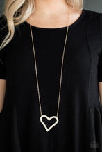 Load image into Gallery viewer, Pull Some HEART-strings - Gold Necklace
