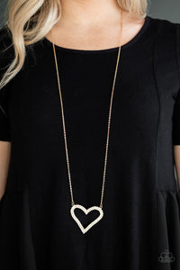 Pull Some HEART-strings - Gold Necklace