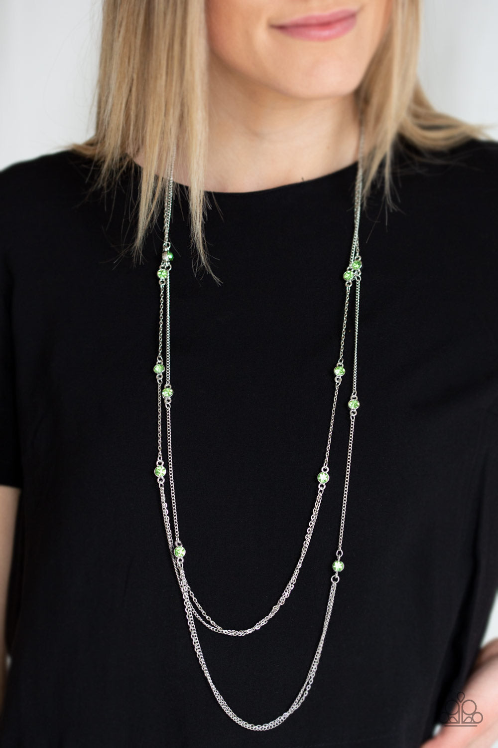 Sparkle Of The Day - Green Necklace