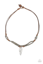 Load image into Gallery viewer, Off With His ARROWHEAD - Brown Urban Necklace
