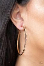 Load image into Gallery viewer, Trending Twinkle - Gold Hoop Earrings
