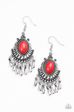 Load image into Gallery viewer, Onward And Westward - Red Earring
