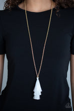Load image into Gallery viewer, Triple The Tassel - White Necklace
