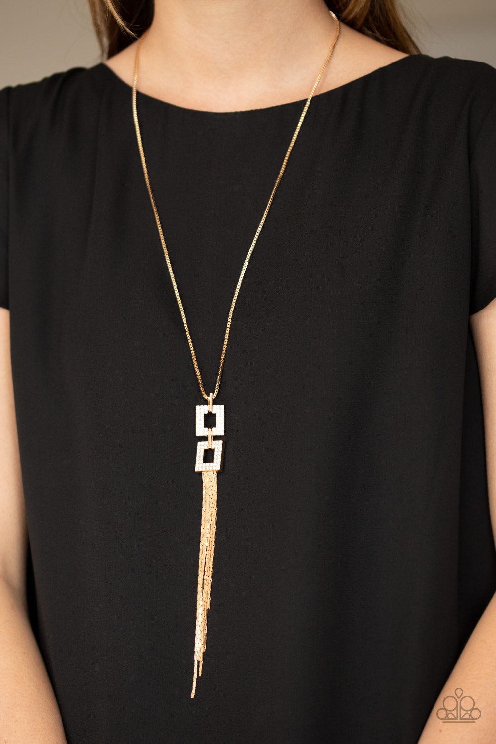 Times Square Stunner - Gold Necklace