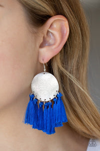 Tassel Tribute - Blue Earring