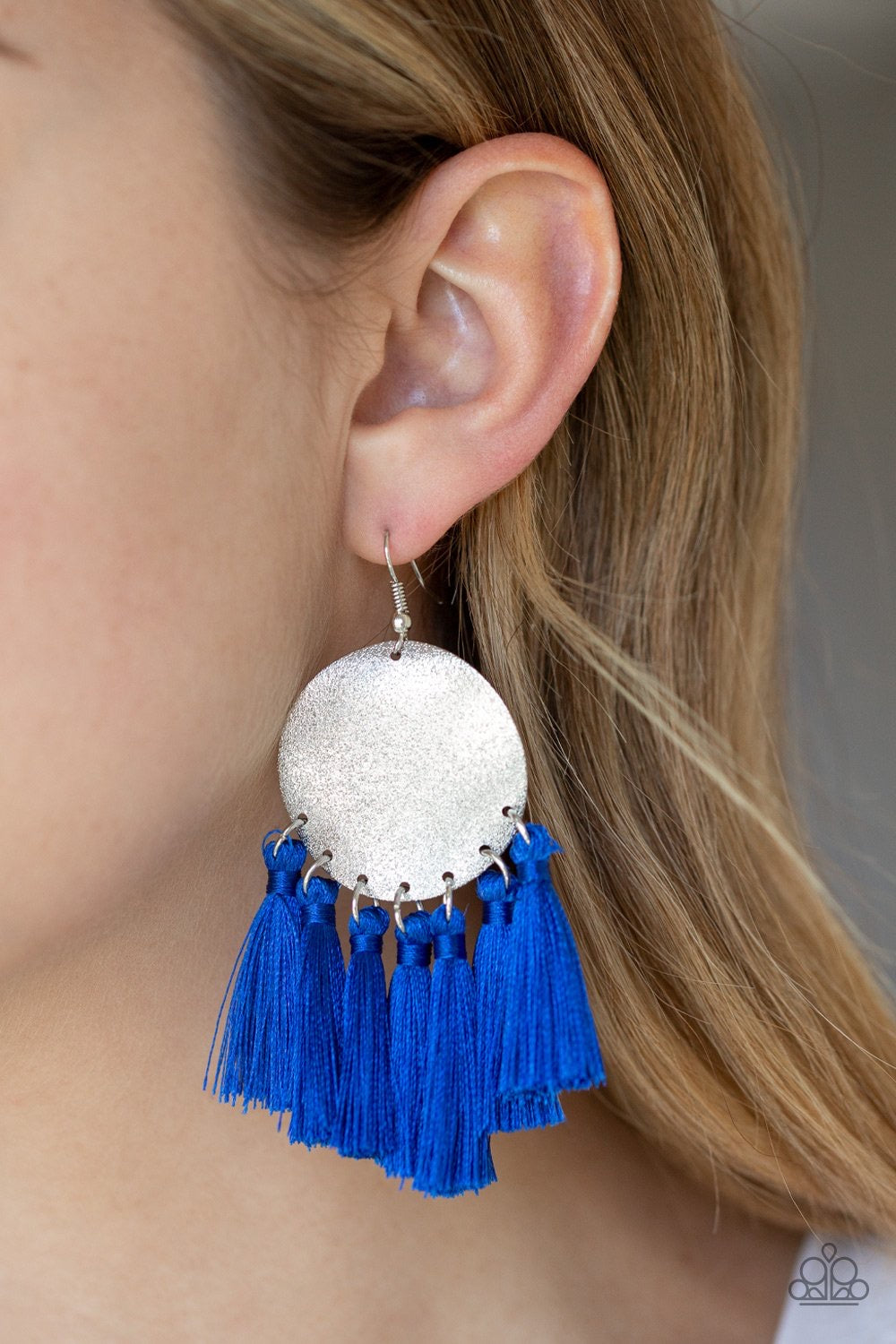 Tassel Tribute - Blue Earring