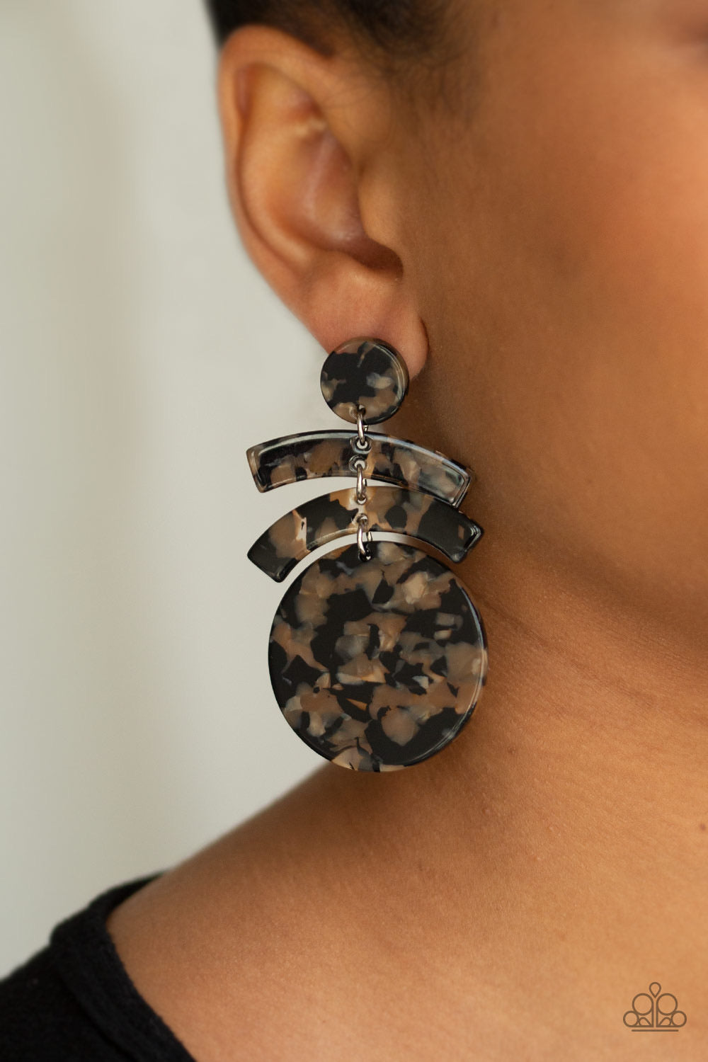 In The HAUTE Seat - Black Earrings
