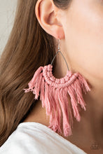 Load image into Gallery viewer, Wanna Piece Of MACRAME? - Pink Earring
