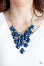 Load image into Gallery viewer, Shop Til You TEARDROP - Blue Necklace
