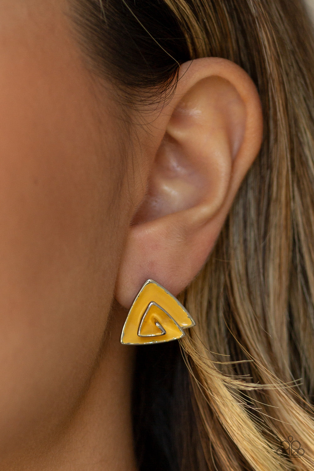 On Blast - Yellow Post Earring