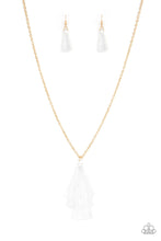 Load image into Gallery viewer, Triple The Tassel - White Necklace
