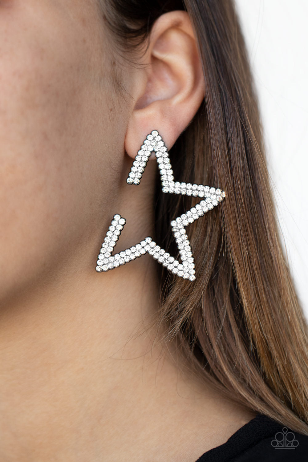 Star Player - Black Post Earring
