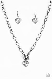 Harvard Hearts - Black Necklace