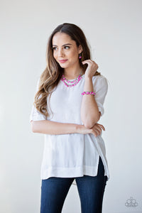 Pebble Pioneer - Pink Necklace