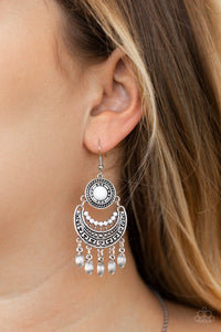 Mantra To Mantra - White Earring