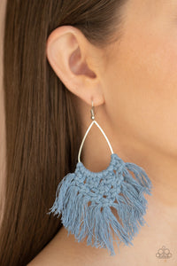 Oh MACRAME, Oh My - Blue Earring