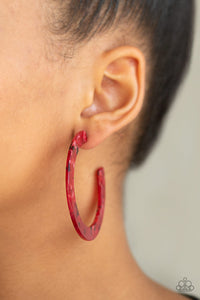 HAUTE Tamale - Red Hoop Earrings