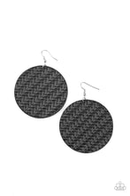 Load image into Gallery viewer, Plaited Plains - Black Earrings
