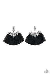 Formal Flair - Black Post Earrings