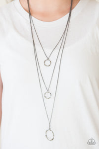 Timelessly Twisted - Black Necklace